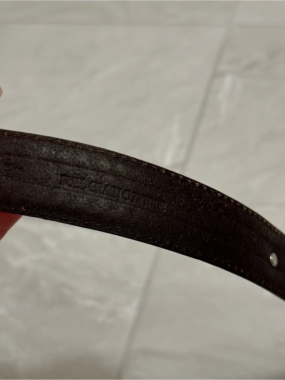 Vintage Western Full Grain Cowhide Leather Fossil Belt Cowgirl